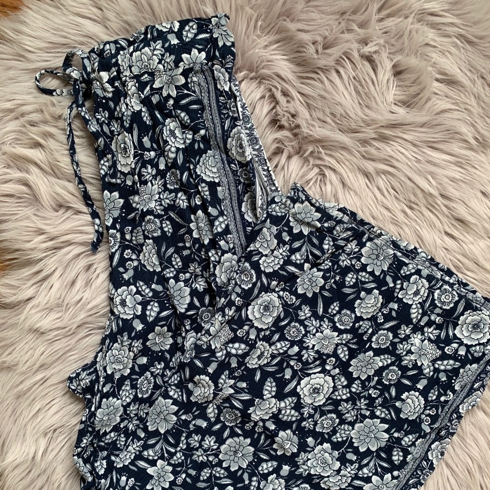American Eagle Floral Wide-Leg Palazzo Pants